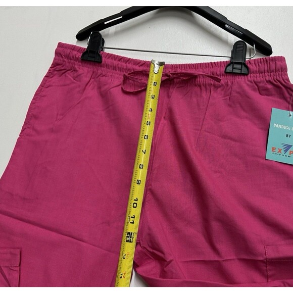 Expo V Neck women size small nurse medical uniform pants and top pink - Picture 8 of 10